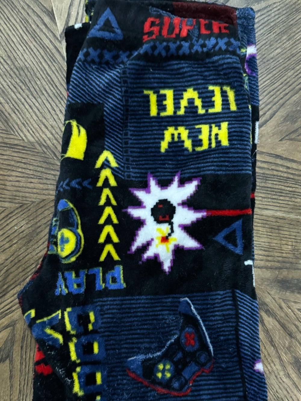Urban Planet Black Graphic Gaming Sweatpants with Multicolor Accents